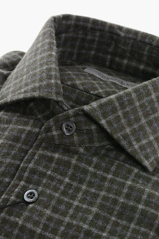 Checked Cotton Flannel Shirt