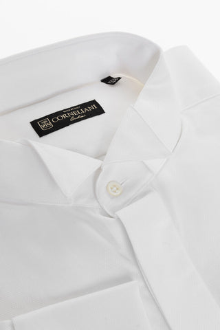 Jacquard Cotton Wing-tip Shirt