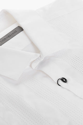 Cotton Tuxedo Shirt with Standard Collar