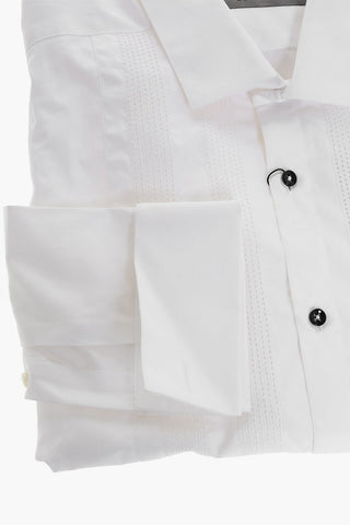 Cotton Tuxedo Shirt with Standard Collar