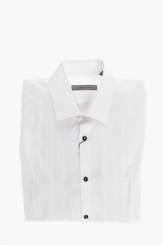 Cotton Tuxedo Shirt with Standard Collar