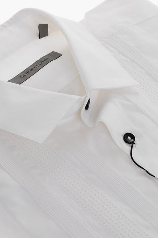Cotton Tuxedo Shirt with Standard Collar