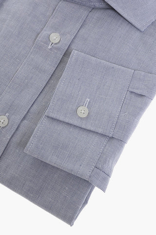 CC COLLECTION Hairline Patterned Linen Blend Shirt