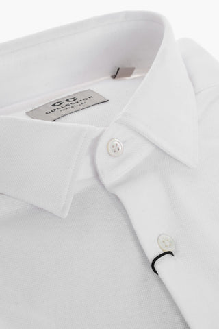 CC COLLECTION Piquet Cotton Shirt with Standard Collar