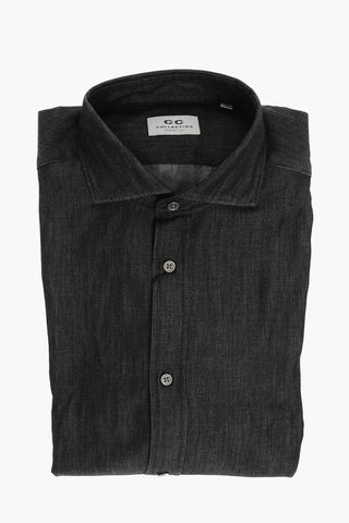 CC COLLECTION Cotton Shirt with Standard Collar