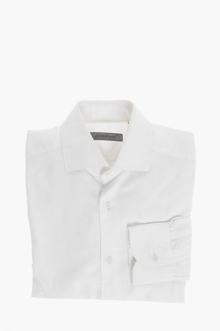 Cotton Shirt with Standard Collar