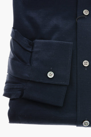 CC COLLECTION Camicia in Jersey di Cotone con Collo Francese
