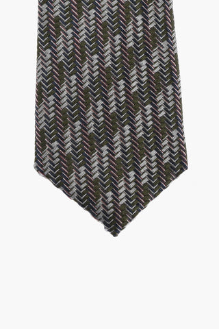 CC COLLECTION Cravatta in Seta Herringbone