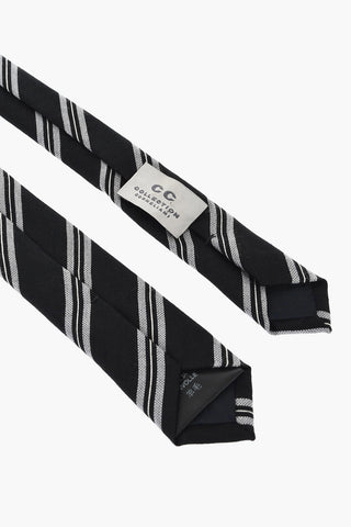 CC COLLECTION Krawatte aus Seidenmischung mit Querstreifen