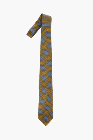 Paisley Patterned Silk Satin Tie