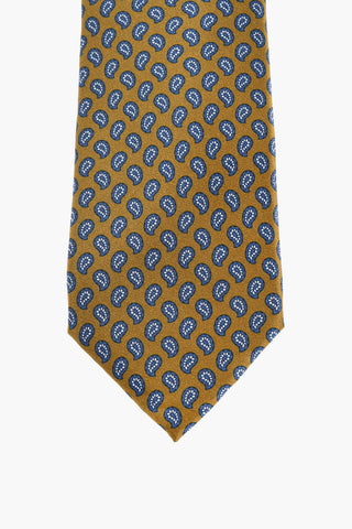 Paisley Patterned Silk Satin Tie