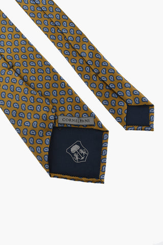 Paisley Patterned Silk Satin Tie
