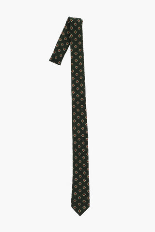 CC COLLECTION Geometric Patterned Wool Tie