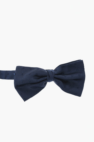 Polka Dot Jacquard Silk Bow Tie