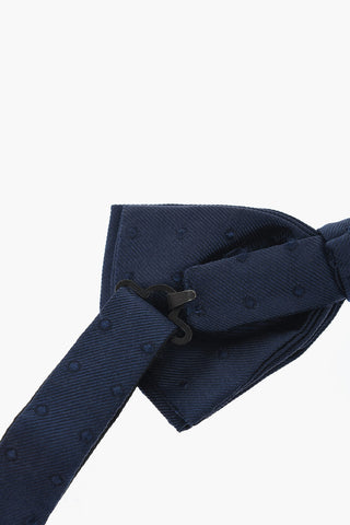 Polka Dot Jacquard Silk Bow Tie