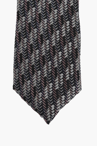 CC COLLECTION 실크 헤링본 넥타이