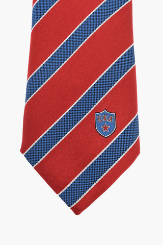Oblique Striped Silk Tie