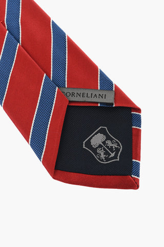 Oblique Striped Silk Tie