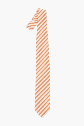Oblique Striped Silk Satin Tie