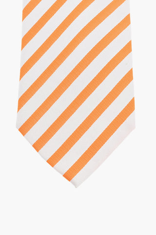 Oblique Striped Silk Satin Tie