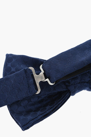 CC COLLECTION Jacquard Silk Pocket Square and Bow Tie Set