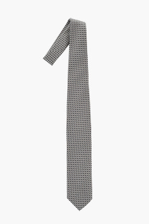 Geometric Patterned Jacquard Silk Tie