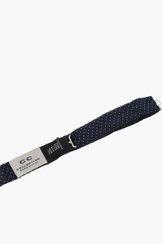 CC COLLECTION Set Papillon e Pochette in Seta a Pois
