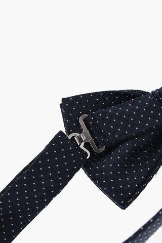 CC COLLECTION Polka Dot Silk Pocket Square and Bow Tie Set