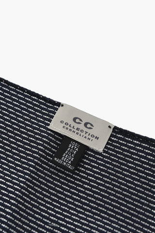 CC COLLECTION Set Papillon e Pochette in Seta a Pois