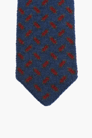 Geometric Patterned Cashmere Blend Tie