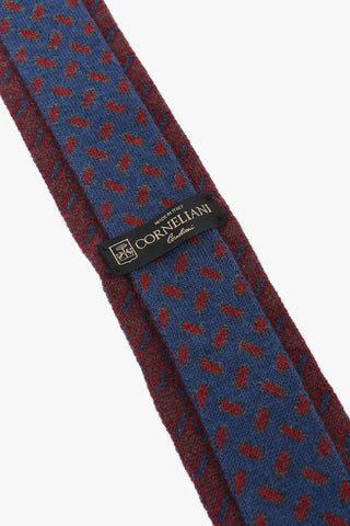 Geometric Patterned Cashmere Blend Tie