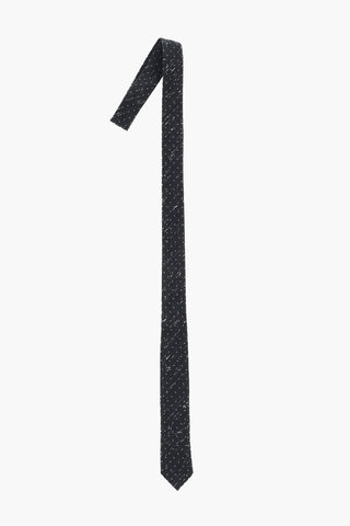 면 혼방 넥타이 도트 무늬