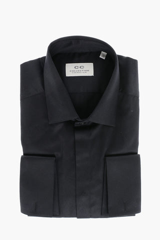 CC COLLECTION Popeline Shirt with Hidden Buttoning