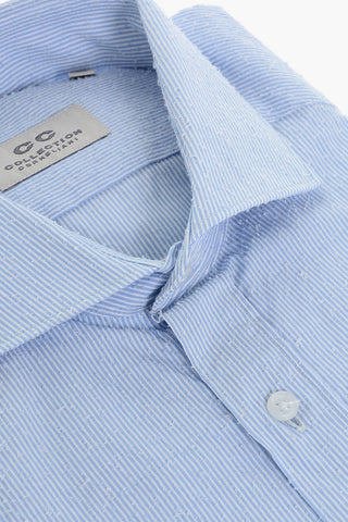 CC COLLECTION Camicia in Cotone Distressed a Righe Hairline