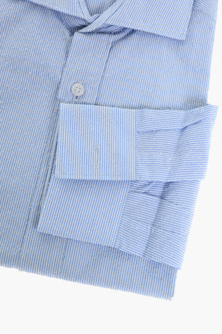 CC COLLECTION Camicia in Cotone Distressed a Righe Hairline