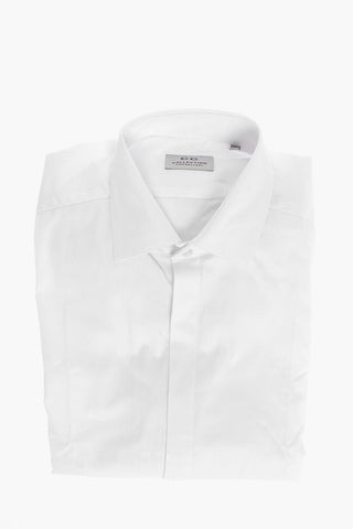 CC COLLECTION Stretch Popeline Shirt with Hidden Buttoning