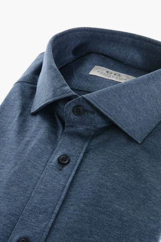 CC COLLECTION Cotton Jersey Shirt with Standard Collar