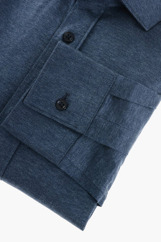 CC COLLECTION Cotton Jersey Shirt with Standard Collar