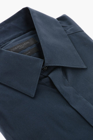CODE Cotton Blend Shirt with Hidden Buttoning