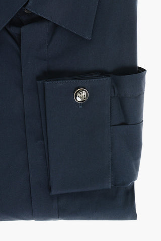 CODE Cotton Blend Shirt with Hidden Buttoning