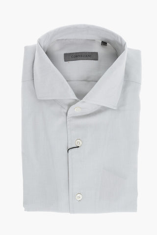 Standard Collar Cotton Blend Shirt