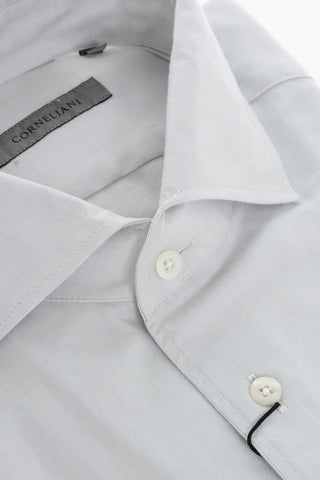 Standard Collar Cotton Blend Shirt
