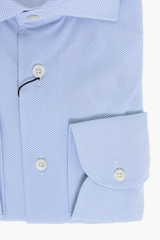 Microfiber Shirt with Micro-Geometric Pattern