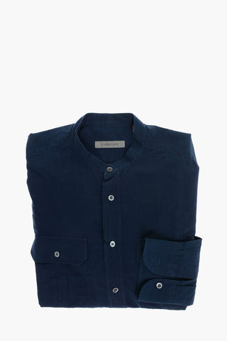 Cotton Saharan Shirt with Mandarin Collar