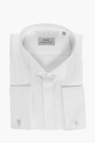 CC COLLECTION Jacquard Cotton Wing-tip Shirt