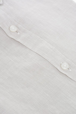 CC COLLECTION Camicia in Lino con Collo Button-Down