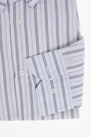 Camicia in Cotone con Motivo a Righe Balanced