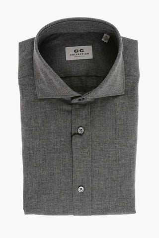 CC COLLECTION Cotton Shirt with Standard Collar