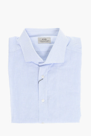 CC COLLECTION Camicia in Misto Lino Hairline