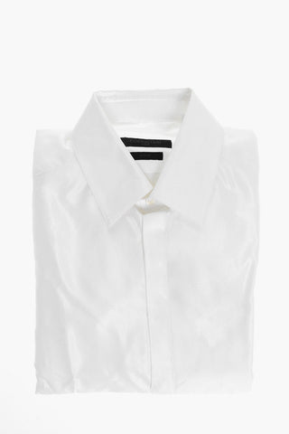 CODE Satin Shirt with Hidden Buttoning